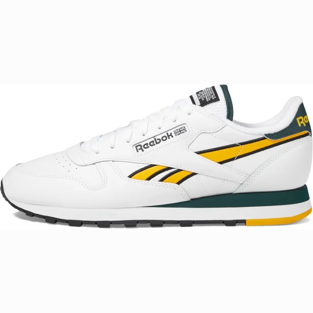 SOLD Reebok Classic Leather White/Fierce Gold/Collegiate Green - Picture 8 of 17